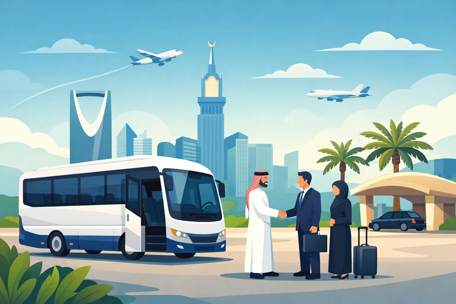 تأجير ميني باص للضيوف والوفود في السعودية