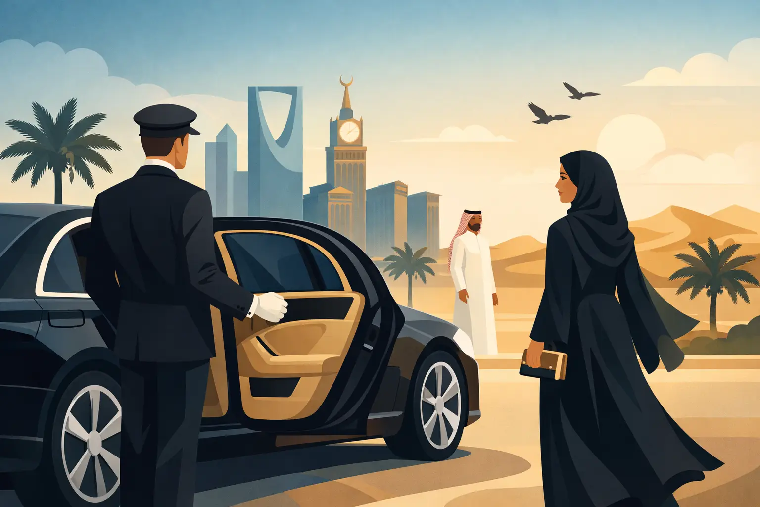 Luxury Chauffeur Service Saudi Arabia بتجربة ملكية